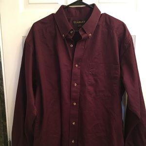 Ariat plum colored button down shirt